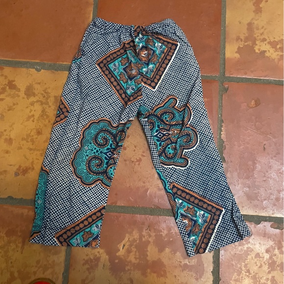 Unisex cotton vintage Patterned Pants - Picture 1 of 2